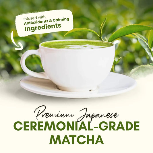 Organic Matcha Latte Pure Japanese Tea Blend with Ashwagandha Vanilla 4.68 oz